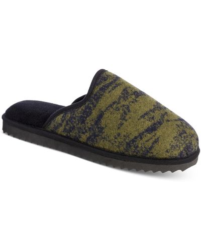 Isotoner Cooper Waffle-knit Camo Memory Foam Slippers - Green