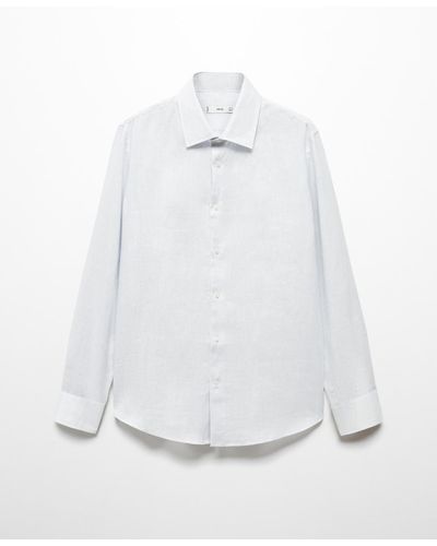 Mango 100% Linen Regular-fit Shirt - White