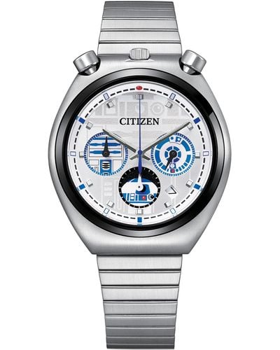 Citizen Star Wars R2-d2 Stainless Steel Bracelet Watch 38mm - Gray