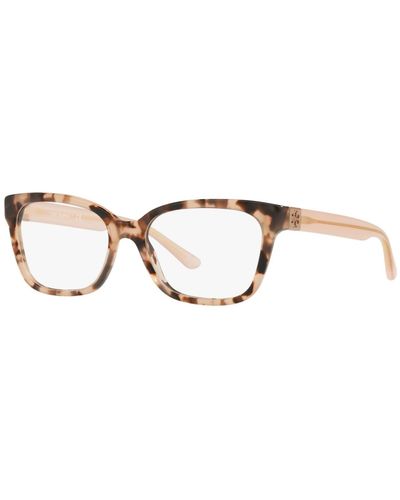 Tory Burch 52mm Square Optical Glasses - Havana/ Blush - Brown
