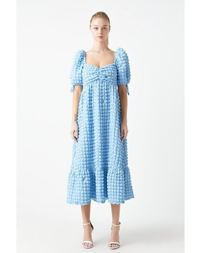 Endless Rose Textured Maxi Dress - Blue