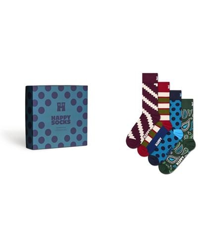 Happy Socks New Vintage-like Socks Gift Set - Blue