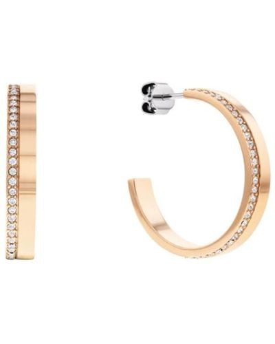 Calvin Klein Gold-tone Hoop Earrings - Metallic