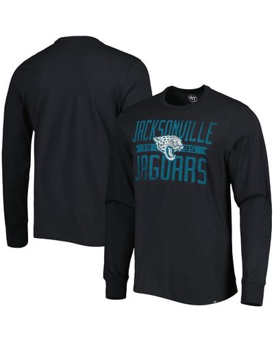 '47 Jacksonville Jaguars Brand Wide Out Franklin Long Sleeve T-shirt - Blue