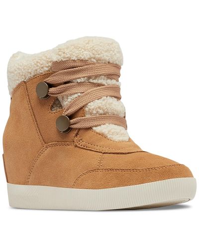 Sorel Out N About Cozy Wedge Booties - Natural