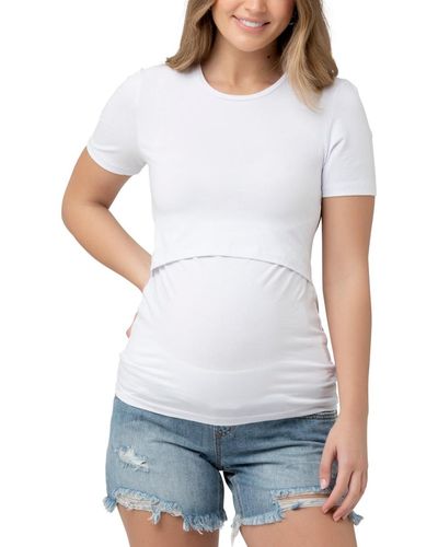 Ripe Maternity Maternity Organic Cotton Lift Up Nursing Tee - White