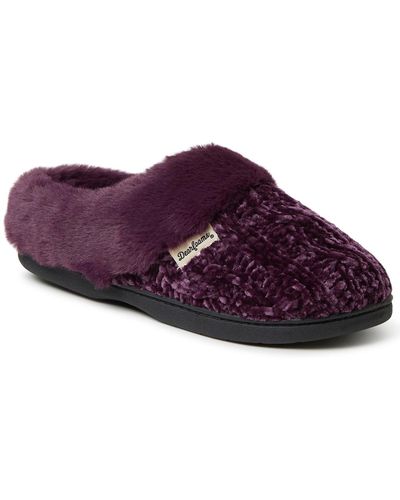 Dearfoams Claire Marled Chenille Knit Clog - Purple