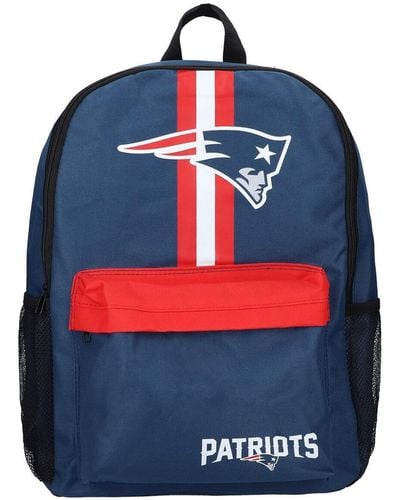 FOCO New England Patriots 2021 Team Stripe Backpack - Blue