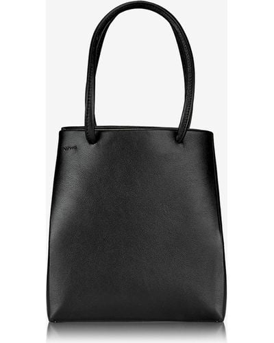 Gigi New York Sydney Mini Leather Shopper Bag - Black