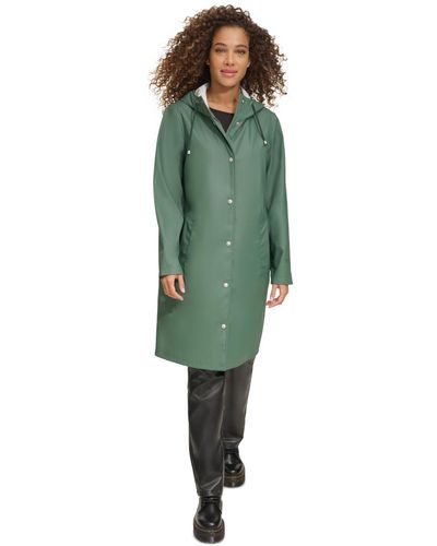Levi's Long Hooded Rain Coat - Green