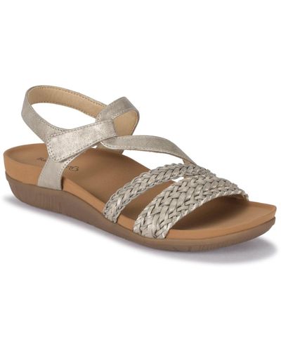 BareTraps Jalen Asymmetrical Flat Sandals - Brown