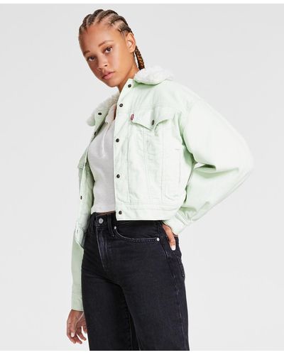Levi's The Sherpa Baby baggy Trucker Jacket - White