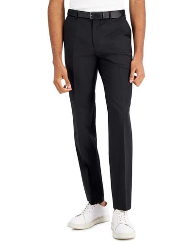 HUGO By Boss Modern-fit Wool Superflex Suit Separate Pants - Black