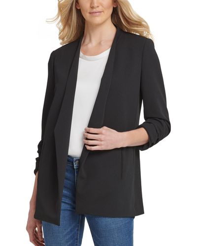 DKNY Essential Open Front Jacket - Black