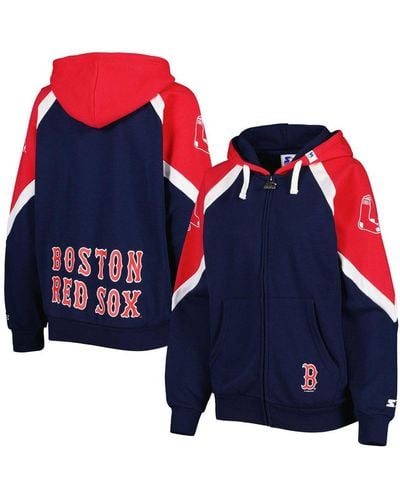 Boston Red Sox Dkny Sport Women's Lydia Pullover Hoodie - Navy