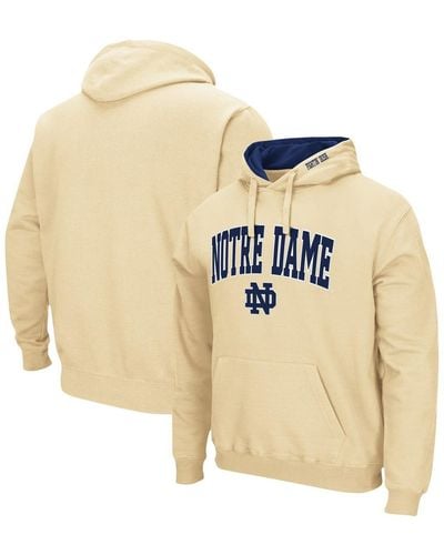 Colosseum Athletics Notre Dame Fighting Irish Arch And Logo 3.0 Pullover Hoodie - Natural