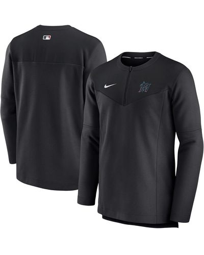 Nike Los Angeles Dodgers Authentic Collection Game Time Performance Half-zip Top - Blue