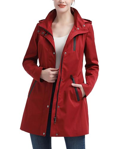 Kimi + Kai Molly Water Resistant Hooded Anorak Jacket - Red