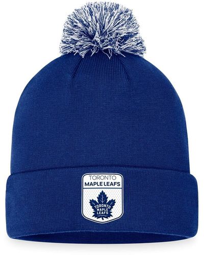 Fanatics Toronto Maple Leafs 2023 Nhl Draft Cuffed Knit Hat - Blue
