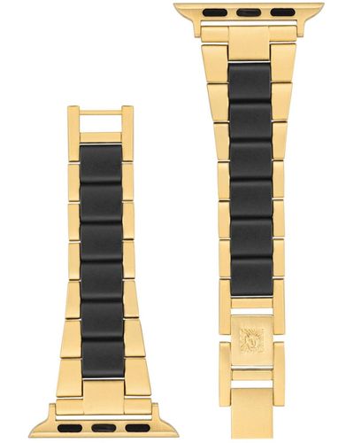 Anne Klein Gold-tone And Black Tide Plastic Bracelet Compatible - Yellow