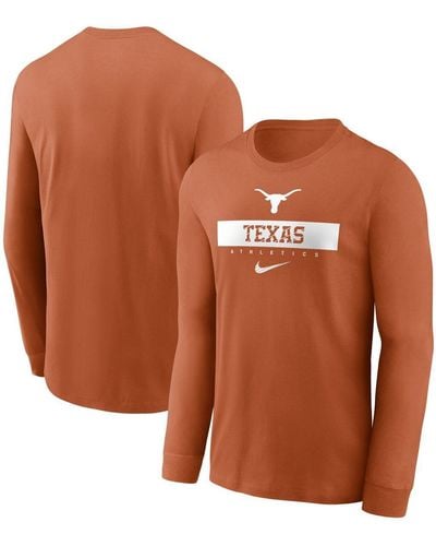 Nike Texas Orange Texas Longhorns 2024 Sideline Legend Performance Long Sleeve T-shirt - Brown