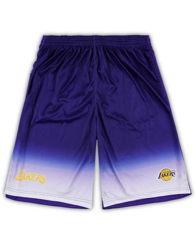 Fanatics Los Angeles Lakers Big And Tall Fadeaway Shorts - Blue