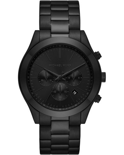 Michael Kors Mk Oversized Slim Runway-Tone Watch - Black