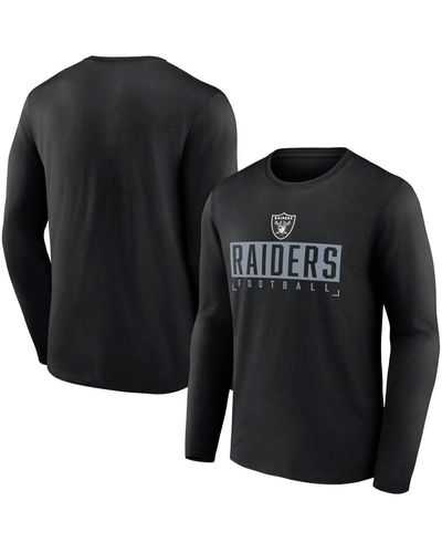 Fanatics Las Vegas Raiders Stack The Box Long Sleeve T-shirt - Black