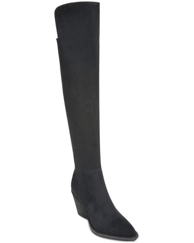 Zodiac Ronson Over-the-knee Wide-calf Cowboy Boots - Black