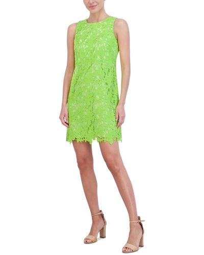 Jessica Howard Petite Lace Shift Dress - Green