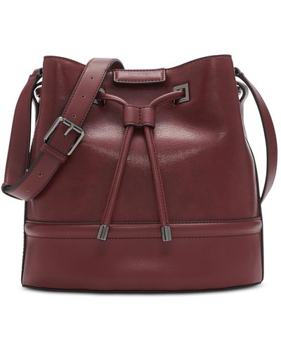 Calvin Klein Ash Drawstring Adjustable Bucket Bag - Red