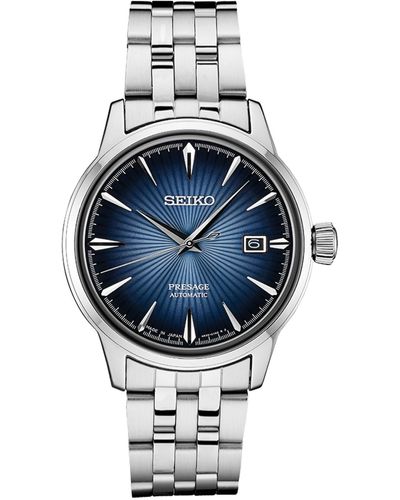 Seiko Automatic Presage Stainless Steel Bracelet Watch 40.5mm - Metallic