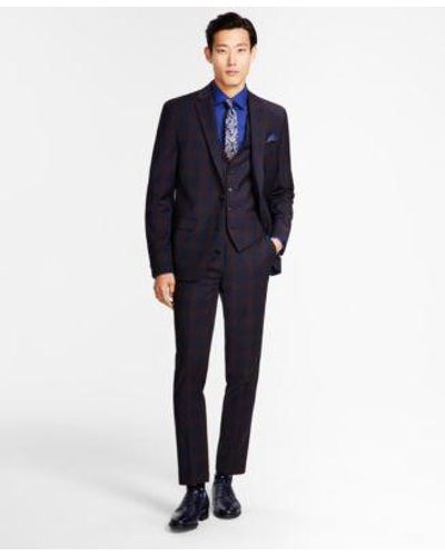 BarIII Slim Fit Suit Separates Created For Macys - Blue