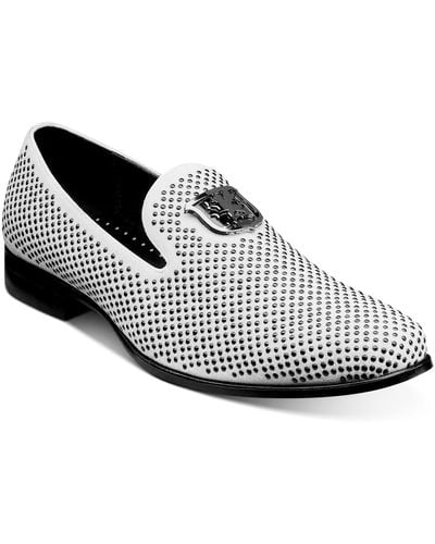 Stacy Adams swagger Studded Ornament Slip-on Loafer - White