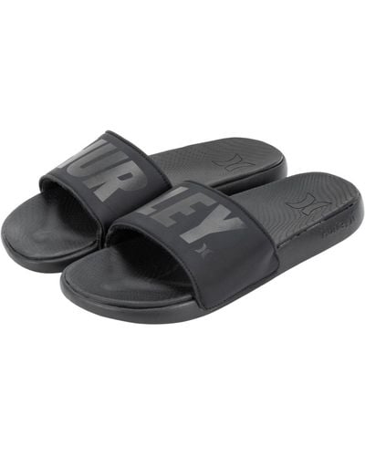 Hurley Jumbo Tier Slide Sandals - Black