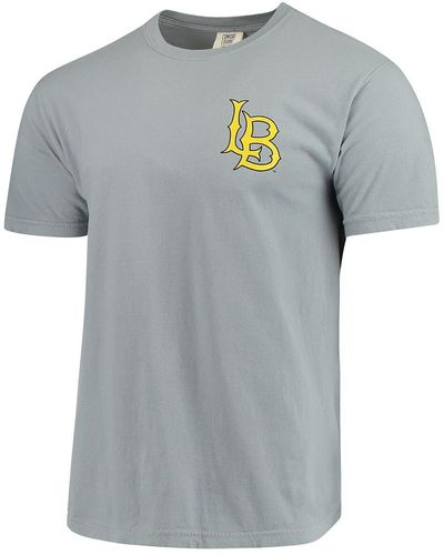 Image One Cal State Long Beach The Beach Baseball Flag Comfort Colors T-shirt - Gray