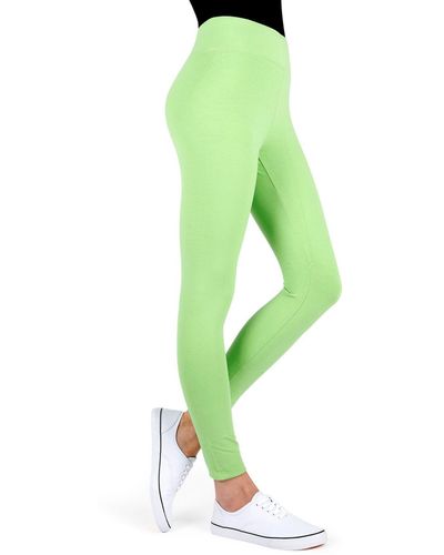 Memoi Basic Cotton leggings - Green