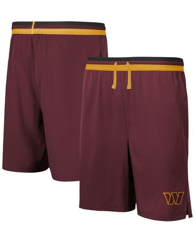 Outerstuff Washington Commanders Cool Down Tri-color Elastic Training Shorts - Purple