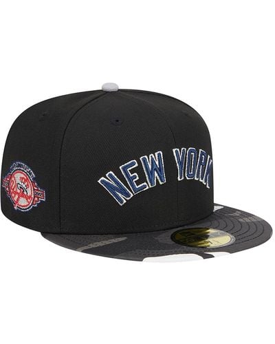 KTZ New York Yankees Metallic Camo 59fifty Fitted Hat - Black