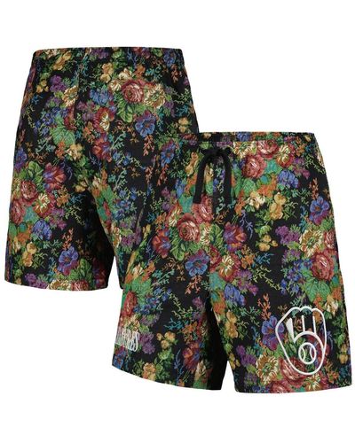 Pleasures Milwaukee Brewers Floral Shorts - Green