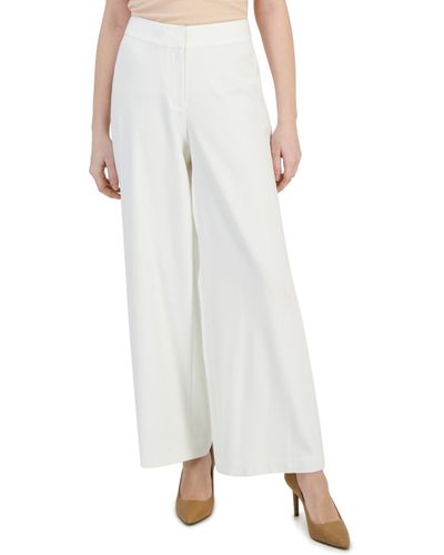 Tahari Wide-leg Career Pants - White