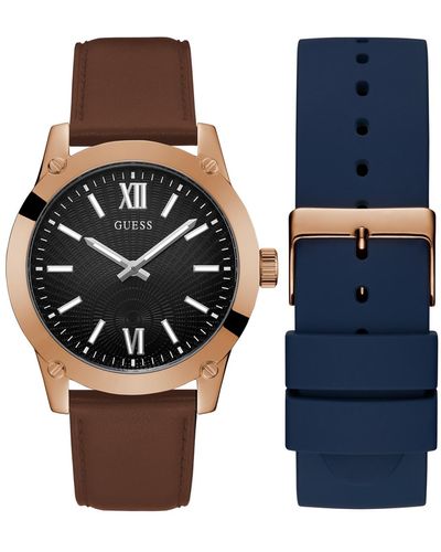 Guess watch interchangeable cheap leather strap