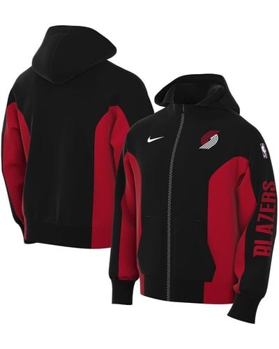 Nike Portland Trail Blazers 2023/24 Authentic Showtime Full-zip Hoodie - Red