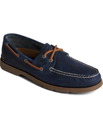 Sperry Top-Sider Leeward 2-eye Slip-on Boat Shoes - Blue