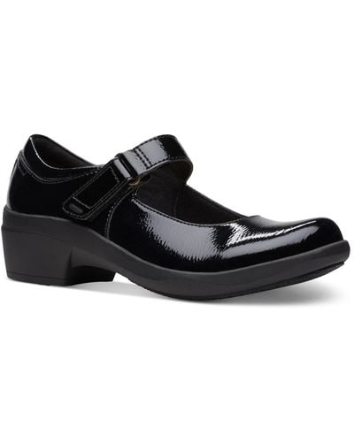 Clarks Talene Ave Mary Jane Round-toe Shoes - Black