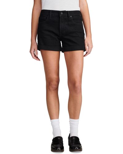Lucky Brand Ava Denim Roll-cuff Shorts - Black