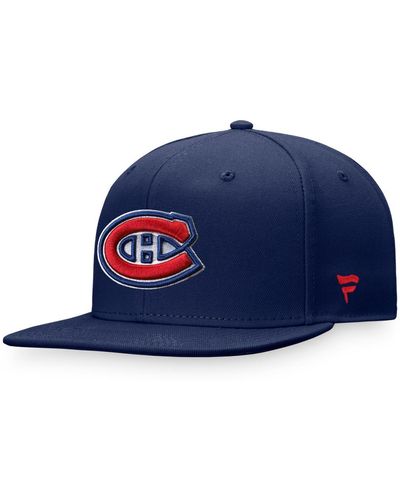 Fanatics Montreal Canadiens Core Primary Logo Fitted Hat - Blue