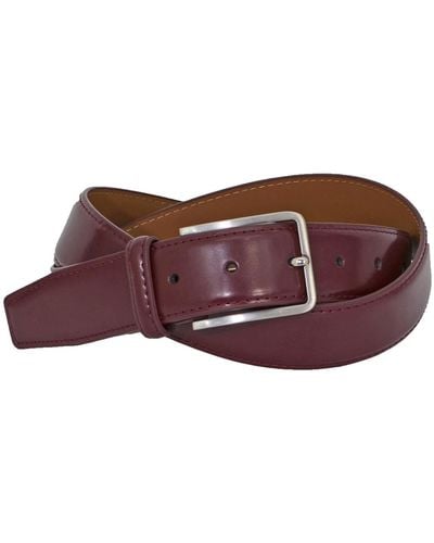 Duchamp Leather Non-reversible Dress Belt - Purple