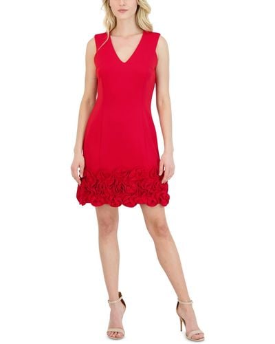 Donna ricco ruffle hem cheap dress