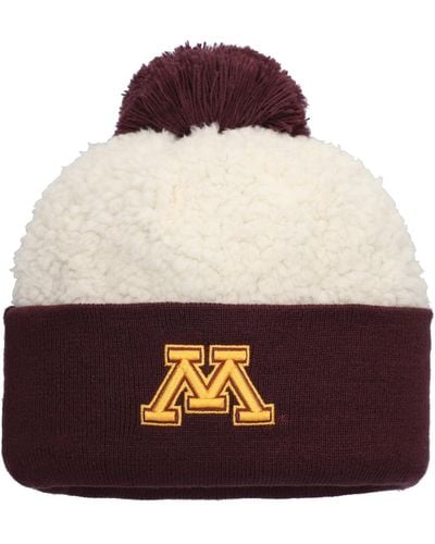 Top Of The World Minnesota Golden Gophers Grace Sherpa Cuffed Knit Hat - Red
